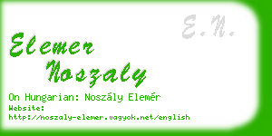 elemer noszaly business card